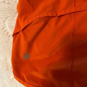 Orange Lululemon Shorts